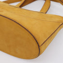 BVLGARI Hand Bag Suede 2way Brown Gold Tone Auth BA14955-17