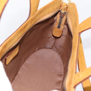 BVLGARI Hand Bag Suede 2way Brown Gold Tone Auth BA14955-20
