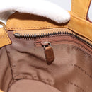 BVLGARI Hand Bag Suede 2way Brown Gold Tone Auth BA14955-22