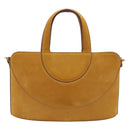 BVLGARI Hand Bag Suede 2way Brown Gold Tone Auth BA14955-2