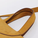BVLGARI Hand Bag Suede 2way Brown Gold Tone Auth BA14955-8