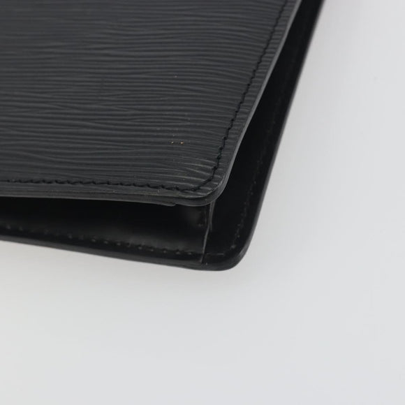LOUIS VUITTON Epi Sellier Dragonne Clutch Bag Black M52612 LV Auth BA14957