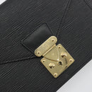 LOUIS VUITTON Epi Sellier Dragonne Clutch Bag Black M52612 LV Auth BA14957-17