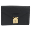 LOUIS VUITTON Epi Sellier Dragonne Clutch Bag Black M52612 LV Auth BA14957-13