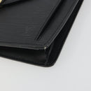 LOUIS VUITTON Epi Sellier Dragonne Clutch Bag Black M52612 LV Auth BA14957-7