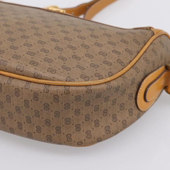 GUCCI Micro GG Web Sherry Line Shoulder Bag PVC Beige 001 104 0918 Auth BA14963