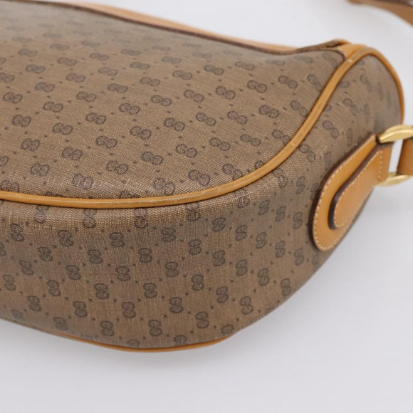 GUCCI Micro GG Web Sherry Line Shoulder Bag PVC Beige 001 104 0918 Auth BA14963
