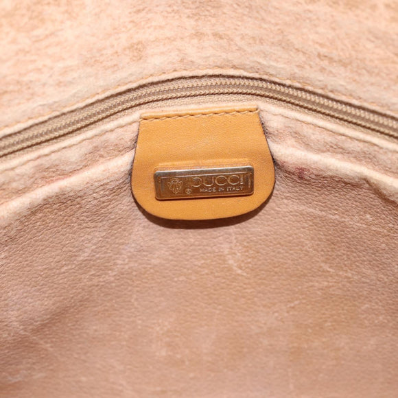GUCCI Micro GG Web Sherry Line Shoulder Bag PVC Beige 001 104 0918 Auth BA14963