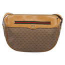 GUCCI Micro GG Web Sherry Line Shoulder Bag PVC Beige 001 104 0918 Auth BA14963-2