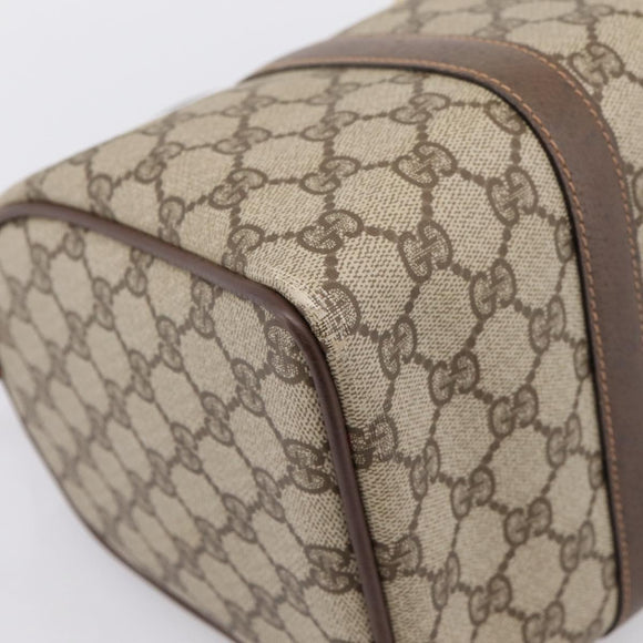 GUCCI GG Supreme Web Sherry Line Hand Bag PVC Beige Gold 40 02 007 Auth BA14964