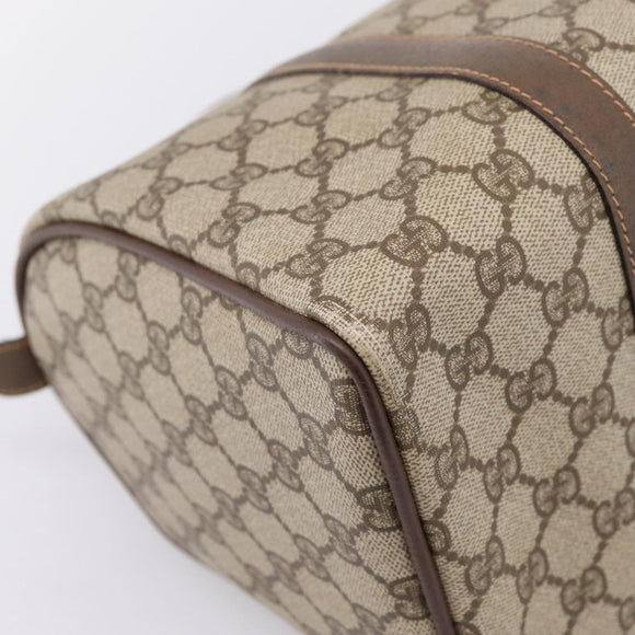 GUCCI GG Supreme Web Sherry Line Hand Bag PVC Beige Gold 40 02 007 Auth BA14964