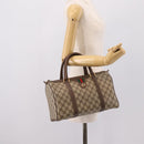 GUCCI GG Supreme Web Sherry Line Hand Bag PVC Beige Gold 40 02 007 Auth BA14964-22