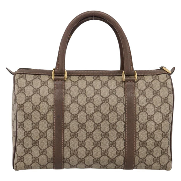 GUCCI GG Supreme Web Sherry Line Hand Bag PVC Beige Gold 40 02 007 Auth BA14964