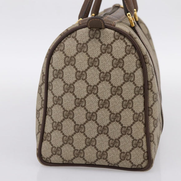 GUCCI GG Supreme Web Sherry Line Hand Bag PVC Beige Gold 40 02 007 Auth BA14964
