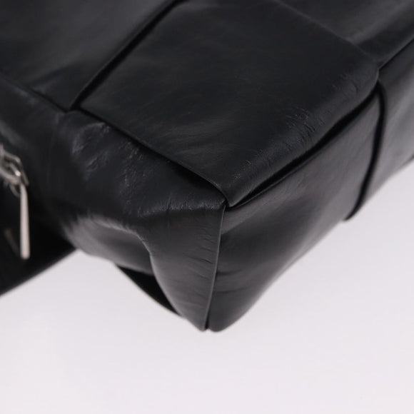 BOTTEGA VENETA MAXI INTRECCIATO Cassette Belt Bag Black Auth BA14968V