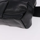 BOTTEGA VENETA MAXI INTRECCIATO Cassette Belt Bag Black Auth BA14968V-14