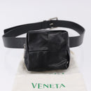 BOTTEGA VENETA MAXI INTRECCIATO Cassette Belt Bag Black Auth BA14968V-12