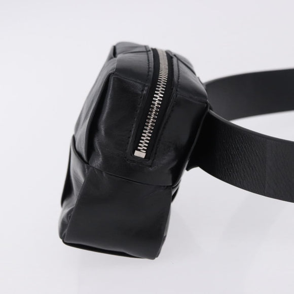 BOTTEGA VENETA MAXI INTRECCIATO Cassette Belt Bag Black Auth BA14968V