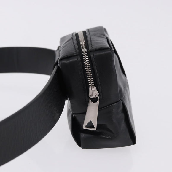 BOTTEGA VENETA MAXI INTRECCIATO Cassette Belt Bag Black Auth BA14968V