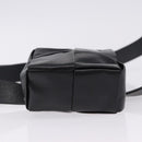 BOTTEGA VENETA MAXI INTRECCIATO Cassette Belt Bag Black Auth BA14968V-5