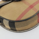 BURBERRY Nova Check Shoulder Bag Canvas Beige Silver Auth BA14969-11