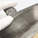 BURBERRY Nova Check Shoulder Bag Canvas Beige Silver Auth BA14969-17