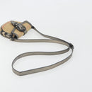BURBERRY Nova Check Shoulder Bag Canvas Beige Silver Auth BA14969-7