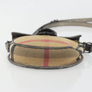 BURBERRY Nova Check Shoulder Bag Canvas Beige Silver Auth BA14969-9