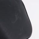 CHANEL Bicolore Cosmetic Pouch Leather Black Gold Tone CC Auth BA14972-6