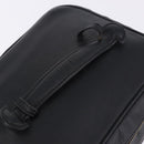 CHANEL Bicolore Cosmetic Pouch Leather Black Gold Tone CC Auth BA14972-8