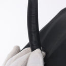 CHANEL Bicolore Cosmetic Pouch Leather Black Gold Tone CC Auth BA14972-9