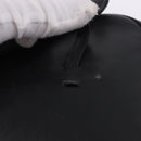 CHANEL Bicolore Cosmetic Pouch Leather Black Gold Tone CC Auth BA14972-10
