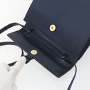 GUCCI Shoulder Bag Nylon Navy Gold Tone 004 110 0277 Auth BA14973-15
