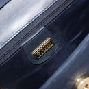 GUCCI Shoulder Bag Nylon Navy Gold Tone 004 110 0277 Auth BA14973-16