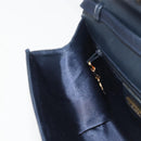GUCCI Shoulder Bag Nylon Navy Gold Tone 004 110 0277 Auth BA14973-19