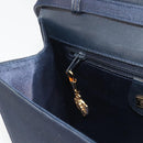 GUCCI Shoulder Bag Nylon Navy Gold Tone 004 110 0277 Auth BA14973-20