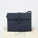 GUCCI Shoulder Bag Nylon Navy Gold Tone 004 110 0277 Auth BA14973-24