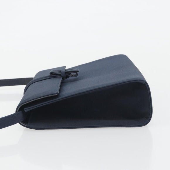 GUCCI Shoulder Bag Nylon Navy Gold Tone 004 110 0277 Auth BA14973