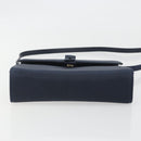 GUCCI Shoulder Bag Nylon Navy Gold Tone 004 110 0277 Auth BA14973-9