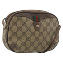 GUCCI GG Supreme Web Sherry Line Shoulder Bag PVC Beige 89 02 066 Auth BA14974-1