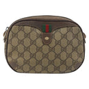 GUCCI GG Supreme Web Sherry Line Shoulder Bag PVC Beige 89 02 066 Auth BA14974-2