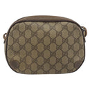 GUCCI GG Supreme Web Sherry Line Shoulder Bag PVC Beige 89 02 066 Auth BA14974-3