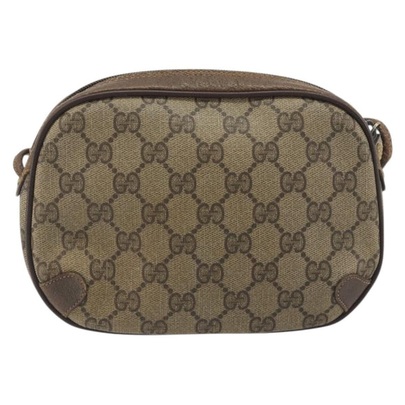 GUCCI GG Supreme Web Sherry Line Shoulder Bag PVC Beige 89 02 066 Auth BA14974