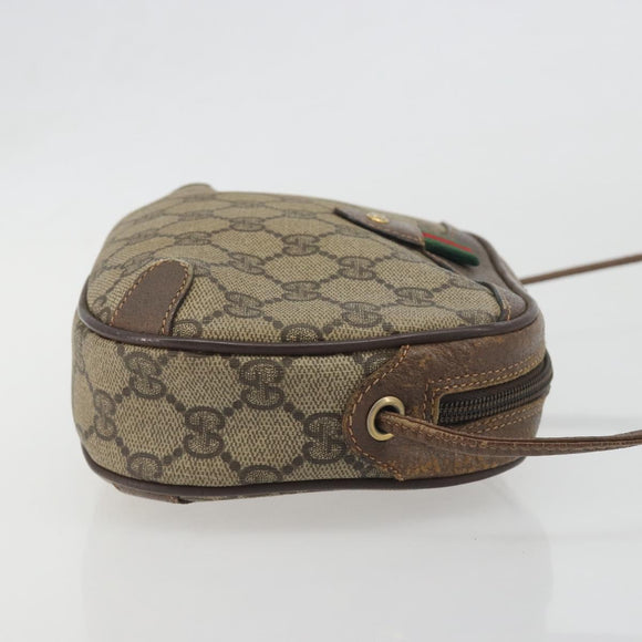 GUCCI GG Supreme Web Sherry Line Shoulder Bag PVC Beige 89 02 066 Auth BA14974