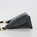 GUCCI Bamboo Shoulder Bag Leather Black Gold Tone 001 3008 Auth BA14975-4