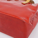 LOUIS VUITTON Monogram Vernis Reade PM Hand Bag Rouge M91088 LV Auth BA14977-9