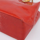 LOUIS VUITTON Monogram Vernis Reade PM Hand Bag Rouge M91088 LV Auth BA14977-15