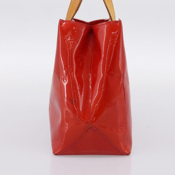 LOUIS VUITTON Monogram Vernis Reade PM Hand Bag Rouge M91088 LV Auth BA14977