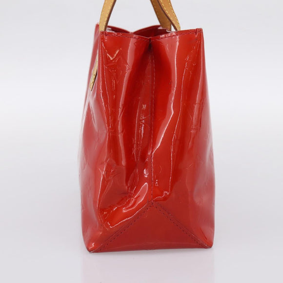 LOUIS VUITTON Monogram Vernis Reade PM Hand Bag Rouge M91088 LV Auth BA14977