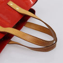 LOUIS VUITTON Monogram Vernis Reade PM Hand Bag Rouge M91088 LV Auth BA14977-7